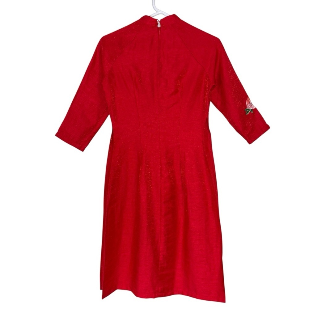 Amirossi Vietnamese Red Ao Dai - Picture 4 of 6